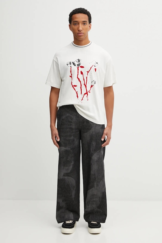 Napapijri x Martine Rose t-shirt bawełniany NP0A4I562061 beżowy