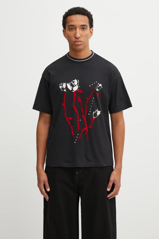 Napapijri x Martine Rose t-shirt bawełniany bawełna czarny NP0A4I569411