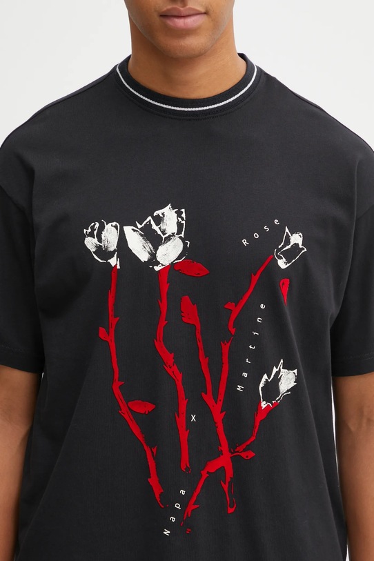 Napapijri x Martine Rose t-shirt bawełniany czarny NP0A4I569411