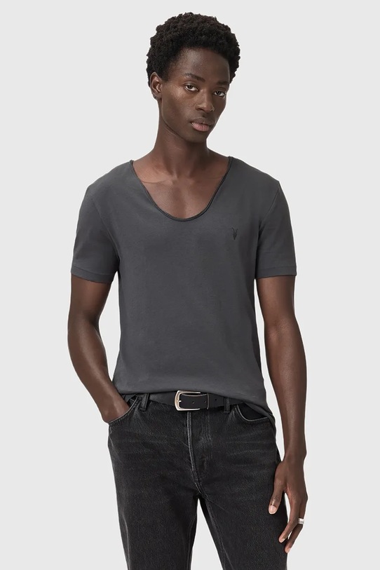 AllSaints t-shirt bawełniany TONIC bawełna szary M052JB