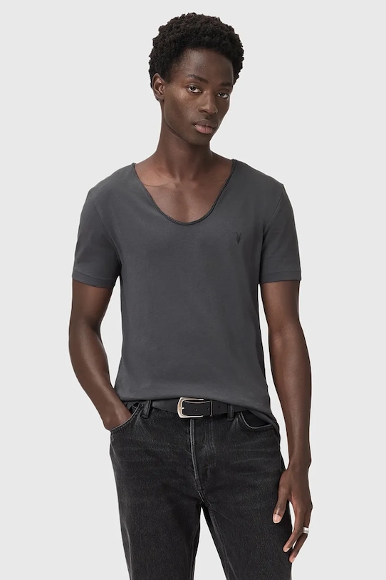 AllSaints t-shirt in cotone TONIC slim grigio M052JB