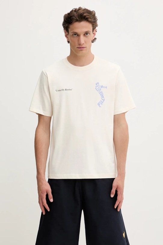 Ρούχα Βαμβακερό μπλουζάκι Filling Pieces Trumpeteer 422520500237 μπεζ