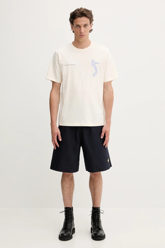 Filling Pieces t-shirt bawełniany Trumpeteer 422520500237 beżowy