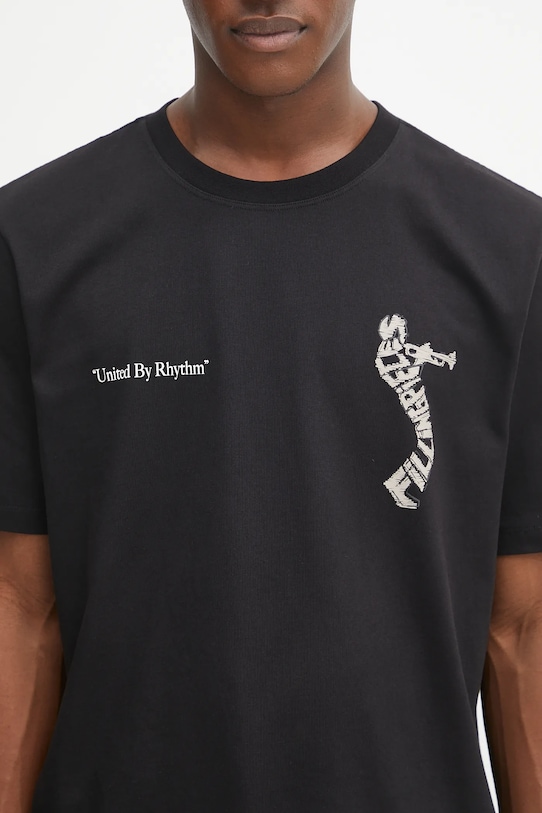 Bavlněné tričko Filling Pieces Trumpeteer černá 422520500237