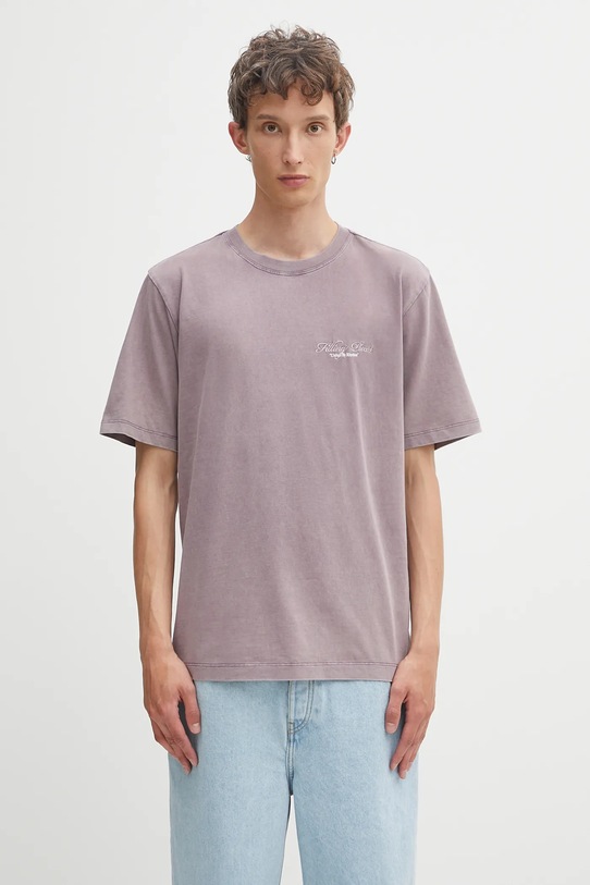 Odzież Filling Pieces t-shirt bawełniany Vinyl 422520500240 różowy