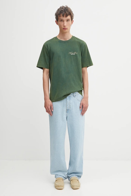 Filling Pieces t-shirt bawełniany Vinyl 422520500240 zielony