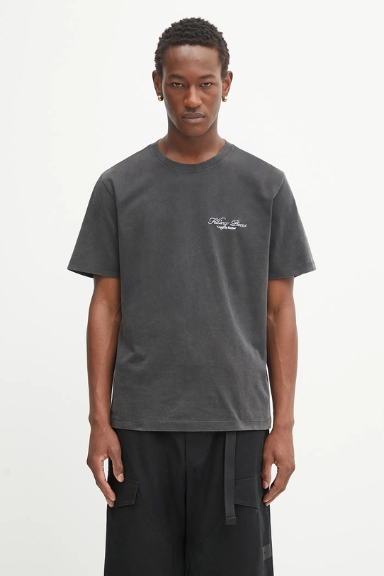 Odzież Filling Pieces t-shirt bawełniany Vinyl 422520500240 szary