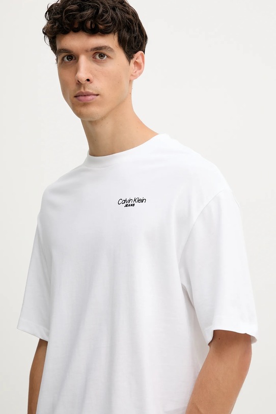 Odzież Calvin Klein Jeans t-shirt bawełniany LV04RD825G biały