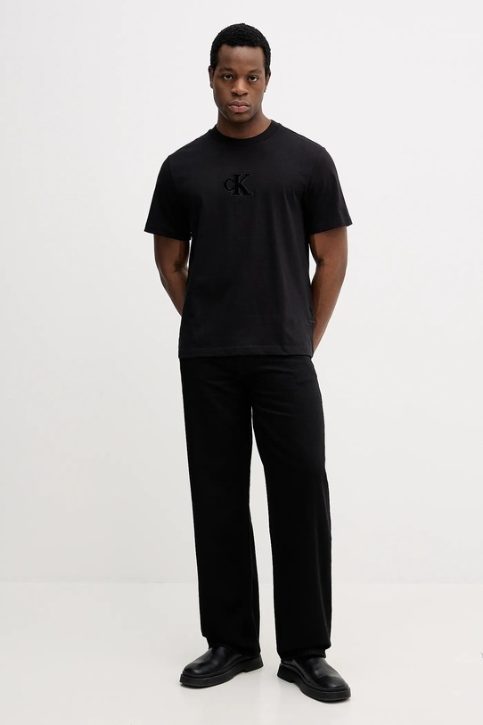 Calvin Klein Jeans t-shirt bawełniany LV04RD253G czarny AW25