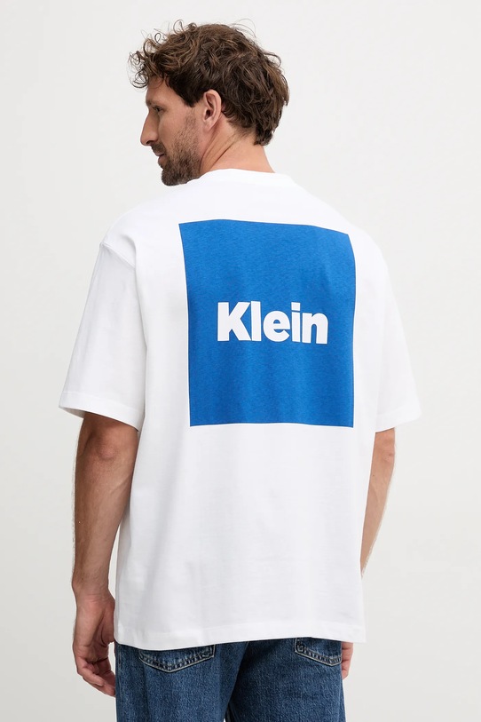 Oblečenie Bavlnené tričko Calvin Klein Jeans LV04RD813G biela