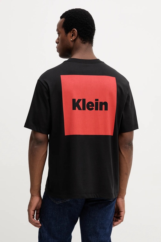 Oblečenie Bavlnené tričko Calvin Klein Jeans LV04RD813G čierna