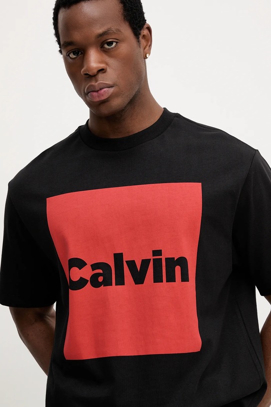 Bavlnené tričko Calvin Klein Jeans čierna LV04RD813G