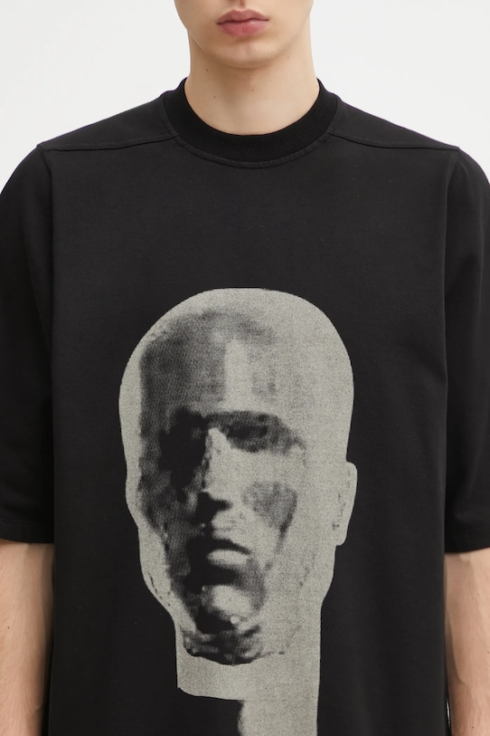 Rick Owens DRKSHDW t-shirt bawełniany Jumbo Ss T czarny DU02E7274.RIGEP1