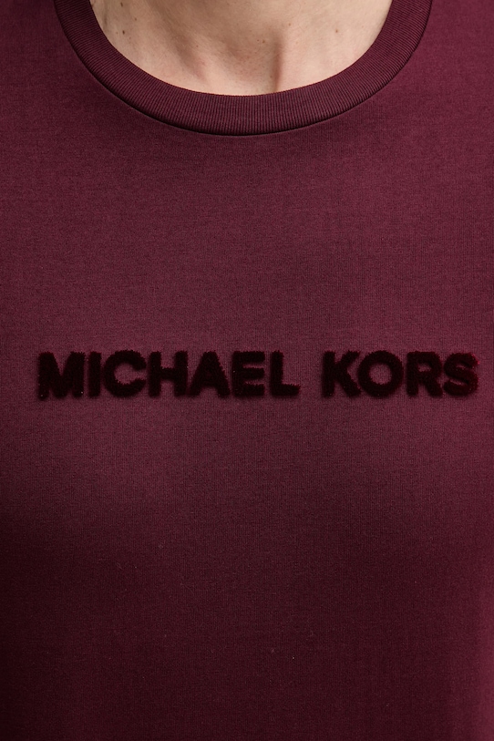 Michael Kors t-shirt bawełniany CF552PK1V2 bordowy