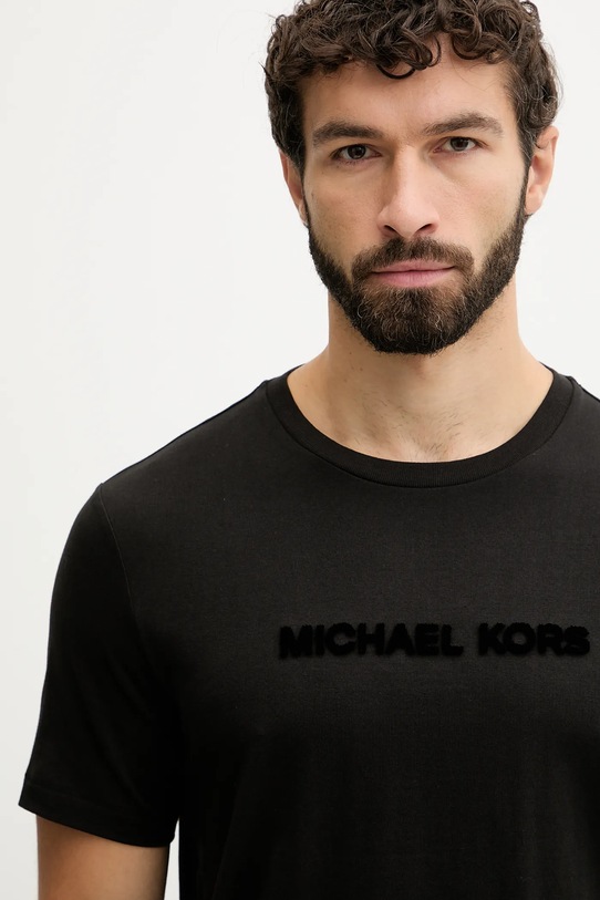 Michael Kors t-shirt bawełniany czarny CF552PK1V2