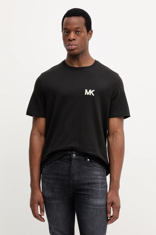 Michael Kors t-shirt bawełniany nadruk czarny CF552PT1V2
