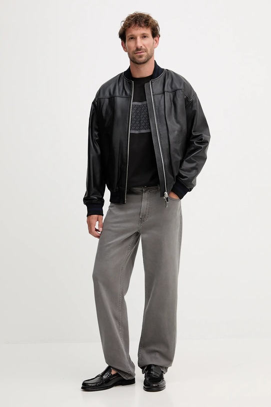 Памучна тениска Michael Kors CF552Q11V2 черен AW25