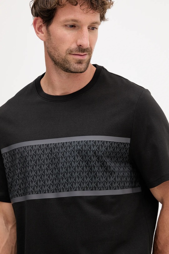 Памучна тениска Michael Kors черен CF552Q11V2