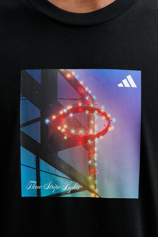 adidas t-shirt bawełniany HLDY Court JN2501 czarny