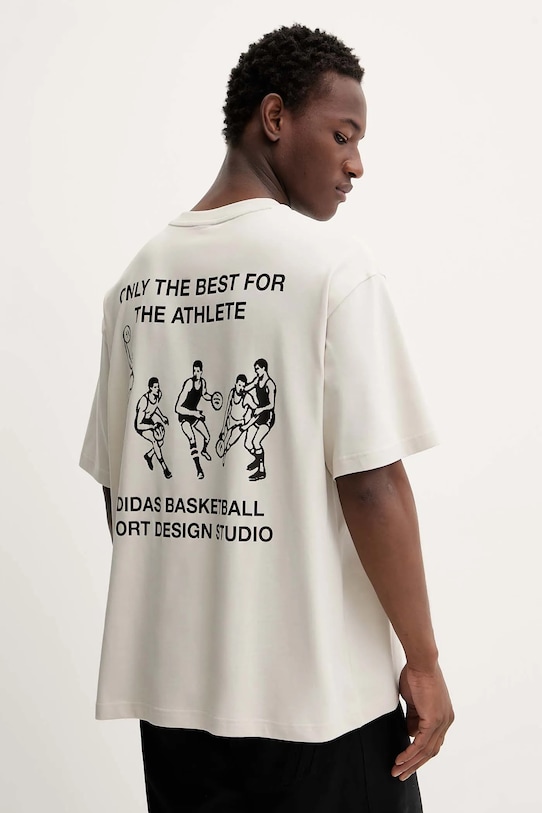 adidas Originals t-shirt Sport Design GFX pozostałe beżowy JW8621