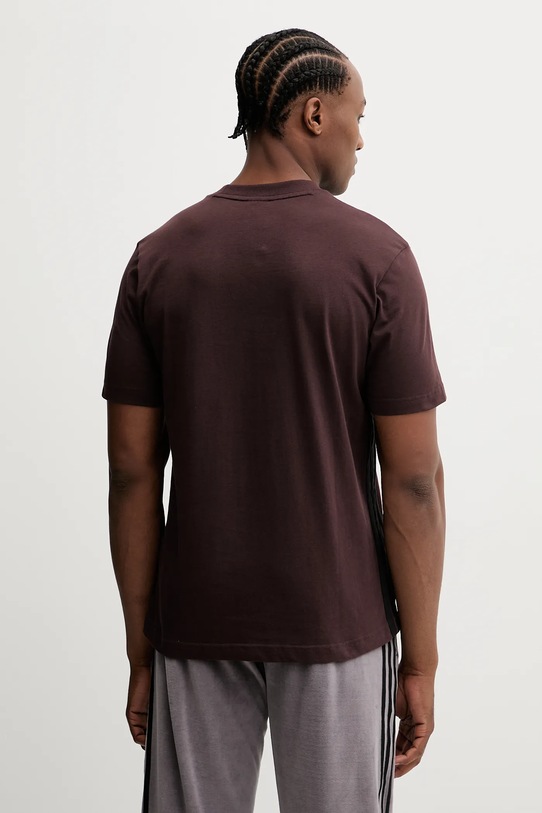 Odzież adidas t-shirt bawełniany 3S JX0736 brązowy