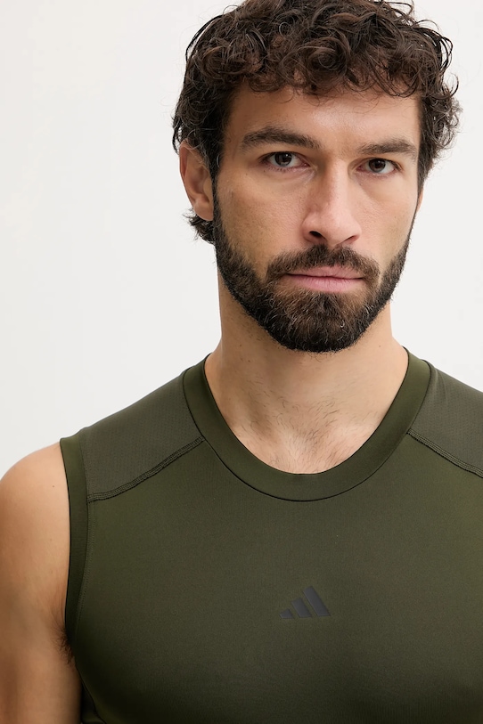 adidas Performance t-shirt treningowy Techfit Compression zielony JX2565