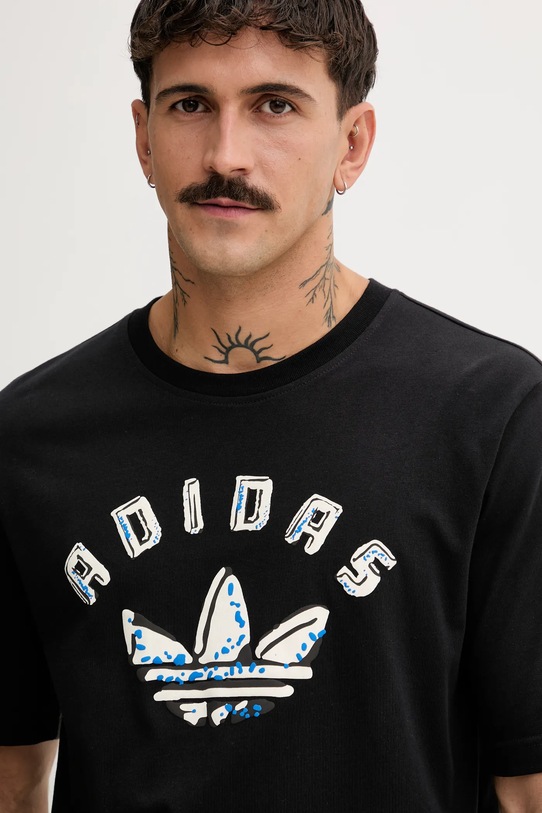 adidas Originals t-shirt bawełniany GRFX czarny JX3090