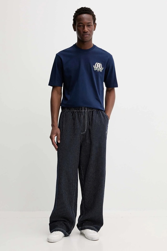 adidas Originals t-shirt bawełniany Varsity JX8156 niebieski AW25