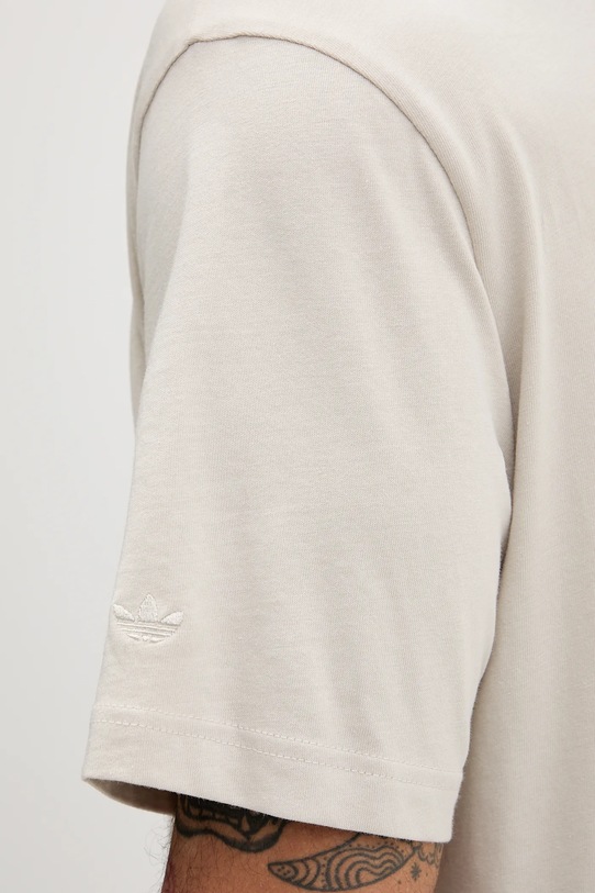 adidas Originals t-shirt bawełniany Varsity JX8176 beżowy