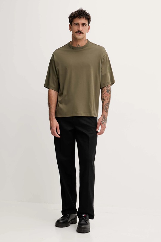 Bavlněné tričko adidas Soft Lux KB8094 zelená AW25