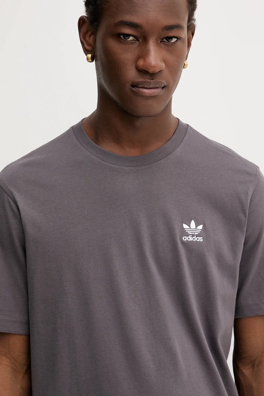 adidas Originals t-shirt bawełniany Trefoil brązowy JV5936