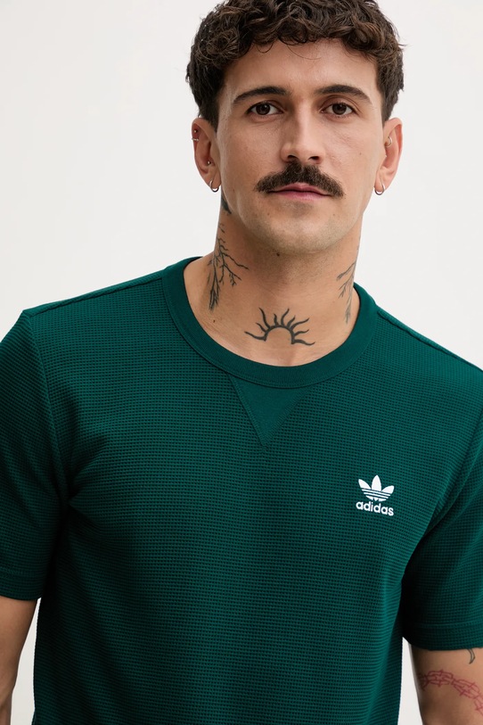 adidas Originals t-shirt Trefoil Essentials zielony JW3513