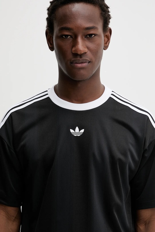 adidas Originals t-shirt Jacquard Jersey czarny JW5876