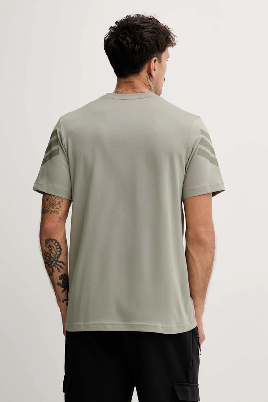Oblečení Bavlněné tričko adidas Fi 3S JW7073 zelená