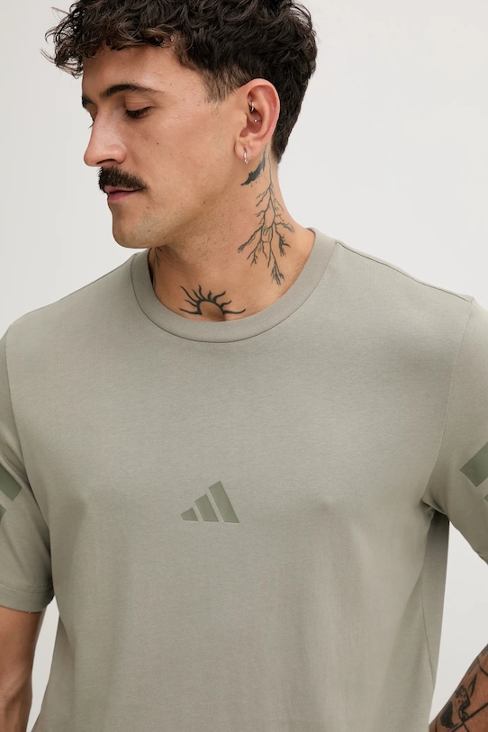 adidas tricou din bumbac Fi 3S verde JW7073