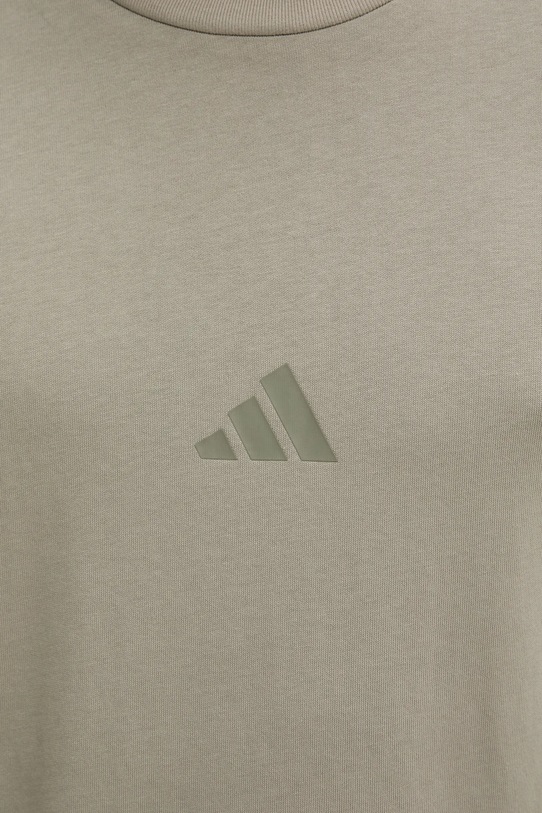Bavlněné tričko adidas Fi 3S JW7073 zelená
