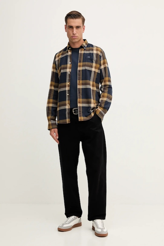 Bavlněné tričko Barbour MTS1347 námořnická modř AW25