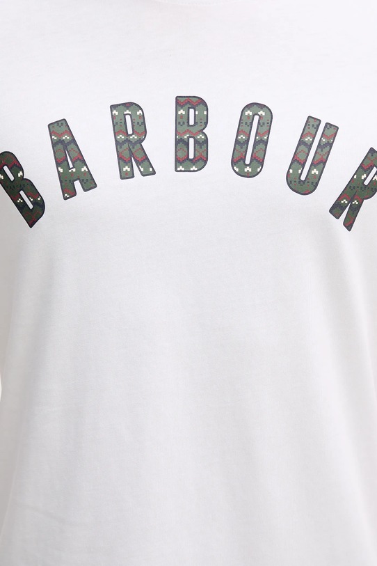 Bavlněné tričko Barbour BOUGHS MTS1509 bílá