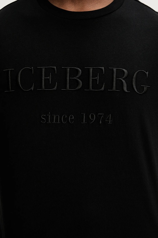Iceberg t-shirt bawełniany F014.6327. czarny