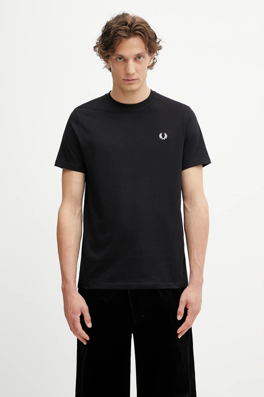 Fred Perry t-shirt bawełniany nadruk czarny M1303