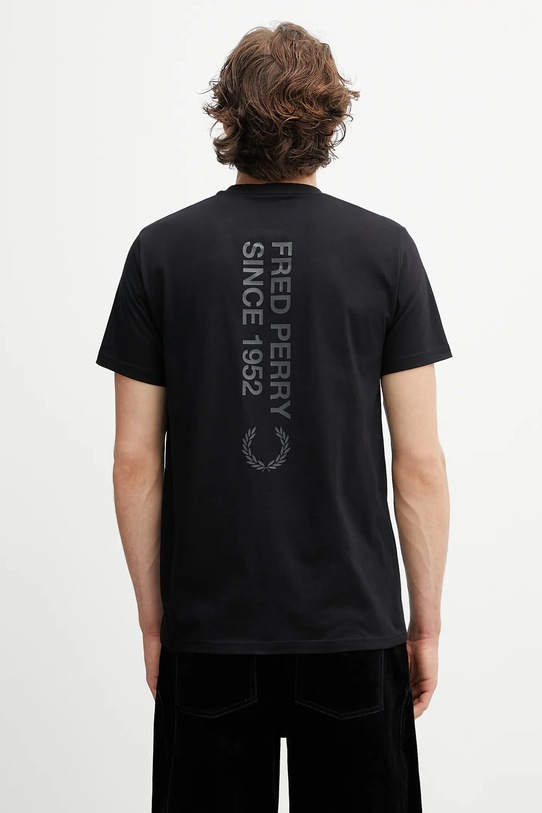 Odzież Fred Perry t-shirt bawełniany M1303 czarny