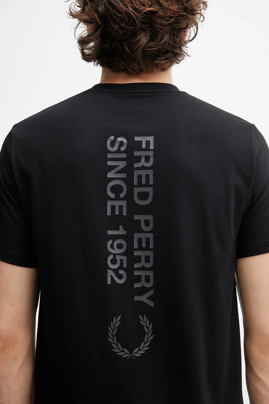 Fred Perry cotton t-shirt black M1303