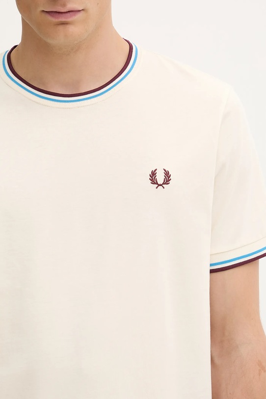 Fred Perry t-shirt bawełniany beżowy M1588V