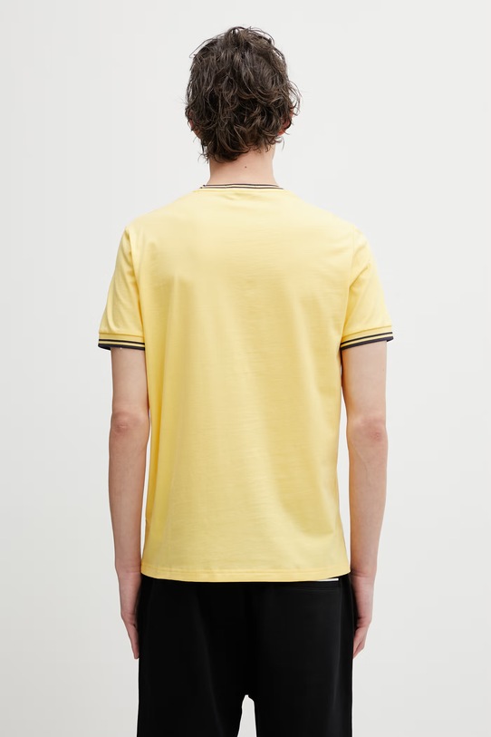 Îmbrăcăminte Fred Perry tricou bărbătesc din bumbac M1588V galben