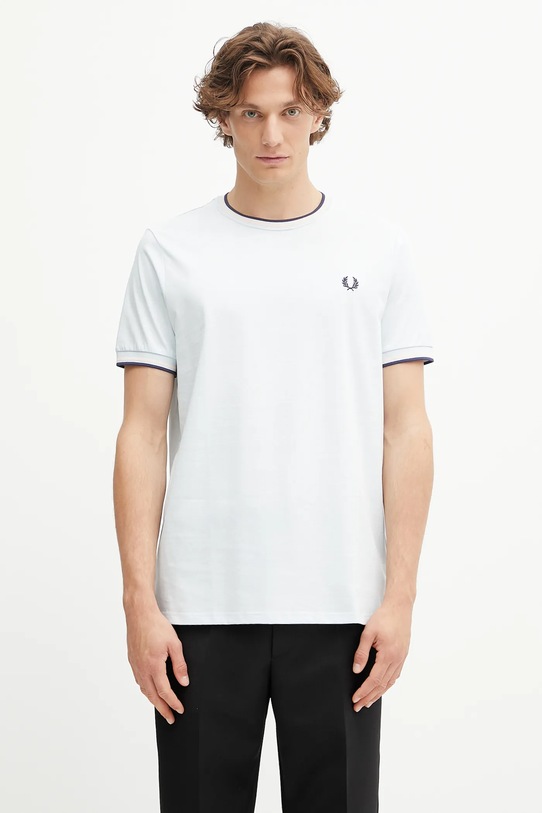 Fred Perry cotton t-shirt cotton blue M1588V
