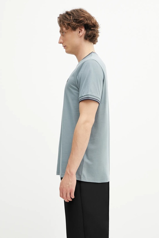 Bavlněné tričko Fred Perry M1588V modrá AW25