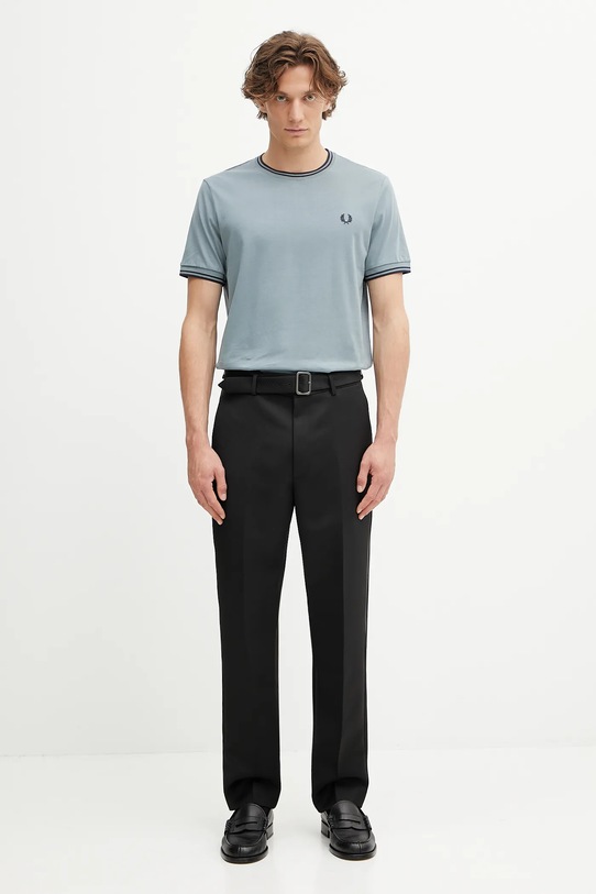 Bavlněné tričko Fred Perry M1588V modrá