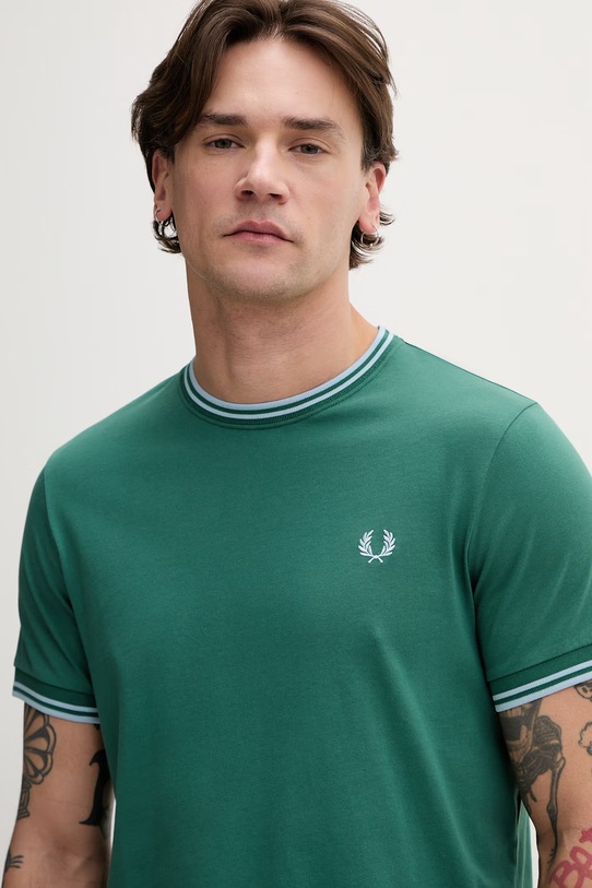 Fred Perry t-shirt bawełniany zielony M1588V