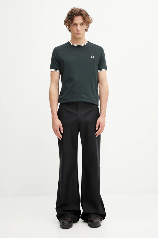 Хлопковая футболка Fred Perry M1588V зелёный