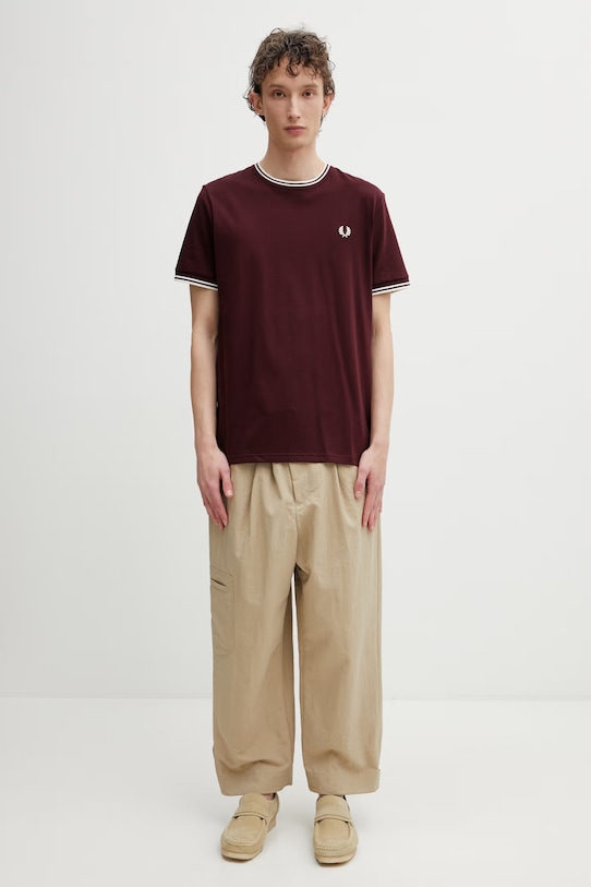 Fred Perry tricou din bumbac M1588V burgundia